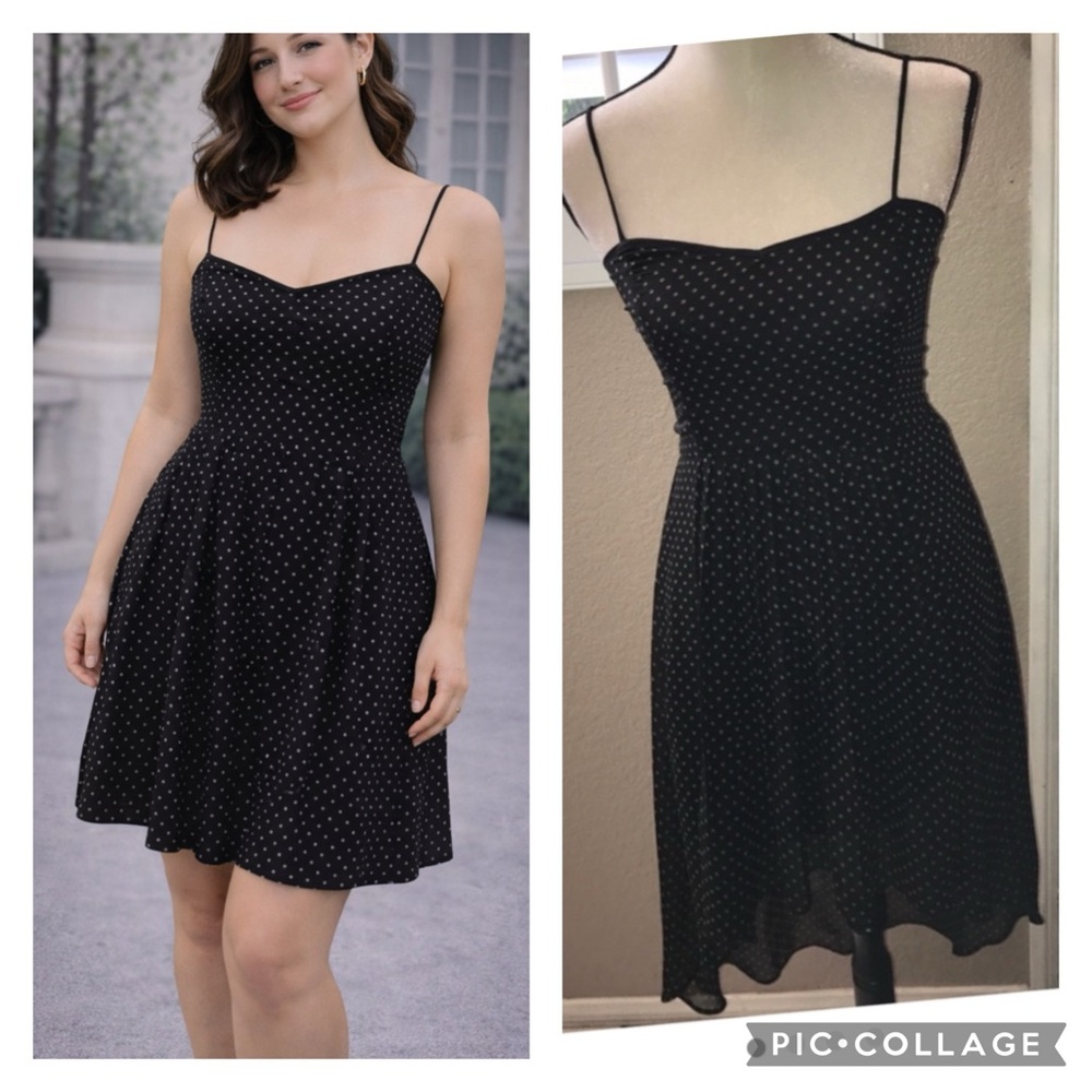 Adorable black  polka dots dress